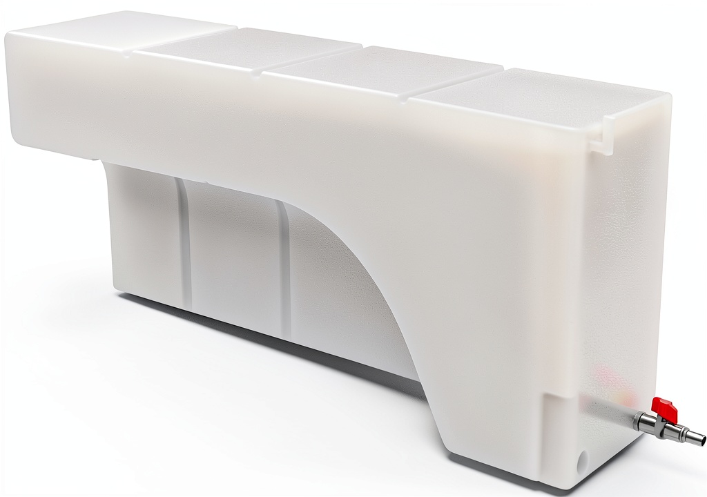 TORVA wheel well water tank installed in a Sprinter van