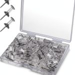 Braidz Clear Push Pins Pack of 200 Transparent ABS Thumbtacks for-0