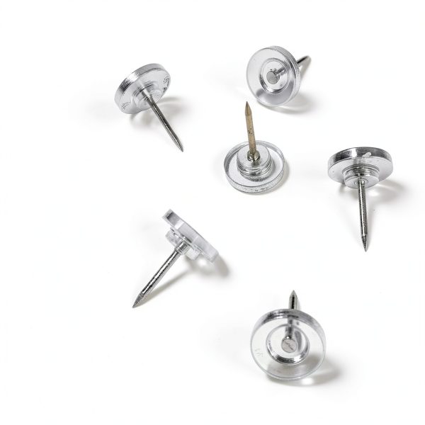 100 Pcs Clear Push Pins Tacks, Thumb Tacks, Reusable Flat Head Thumbtacks for Bulletin Board, Wall Displays and Hanging, Maps, Posters-3