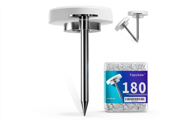 Clear Thumb Tacks 180-Pack Heavy Duty Push Pins by Fepukew Transparent-0