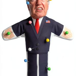 7.9 inch Donald Trump Voodoo Doll Pin Holder -0.24 inch Round Head with Stainless Point, Box of 180, Assorted Colors-0