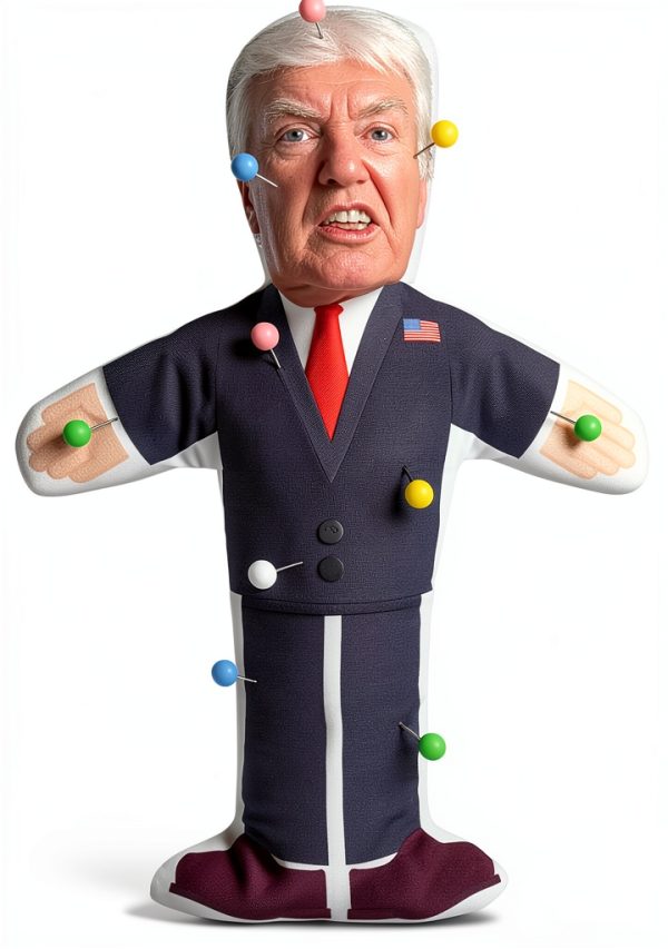 7.9 inch Donald Trump Voodoo Doll Pin Holder -0.24 inch Round Head with Stainless Point, Box of 180, Assorted Colors-0