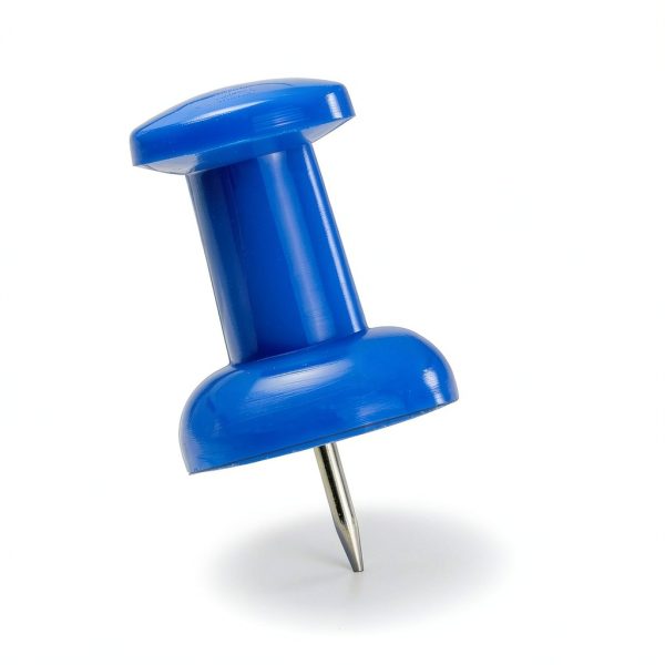 Officemate Giant Push Pins 1.5 Inch Assorted Colors Tub of 12-1