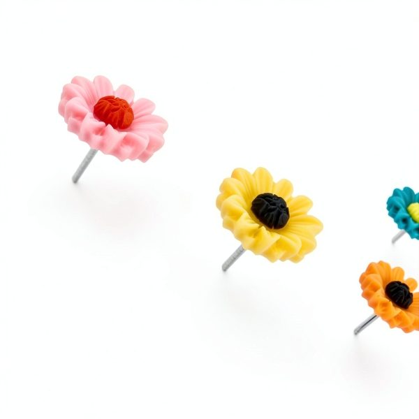 Push Pins Dorbetar 40pcs Thumb Tacks – Resin & Stainless Steel-3