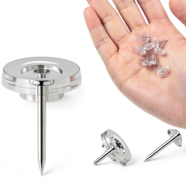 Clear Push Pins 150pcs Transparent Box VisgDesg Thumb Tacks-1