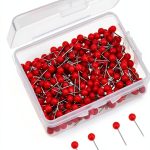 Map Tacks Push Pins Small 1/8 Inch Red Outus 300 Pack-0