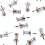 Push Pins 100-Pack Plastic Head Steel Point Thumb Tacks by Willrain-0