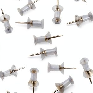 Push Pins 100-Pack Plastic Head Steel Point Thumb Tacks by Willrain-0