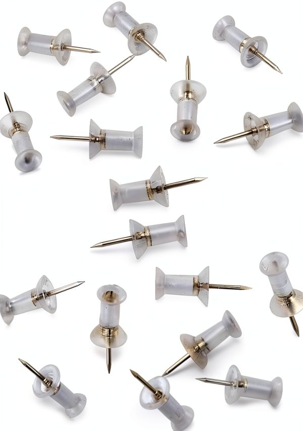 Push Pins 100-Pack Plastic Head Steel Point Thumb Tacks by Willrain-0