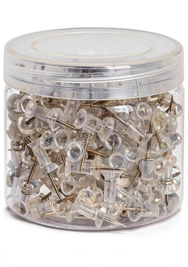 Amazon Basics Push Pins Plastic Head 200-Pack for Bulletin Boards-1