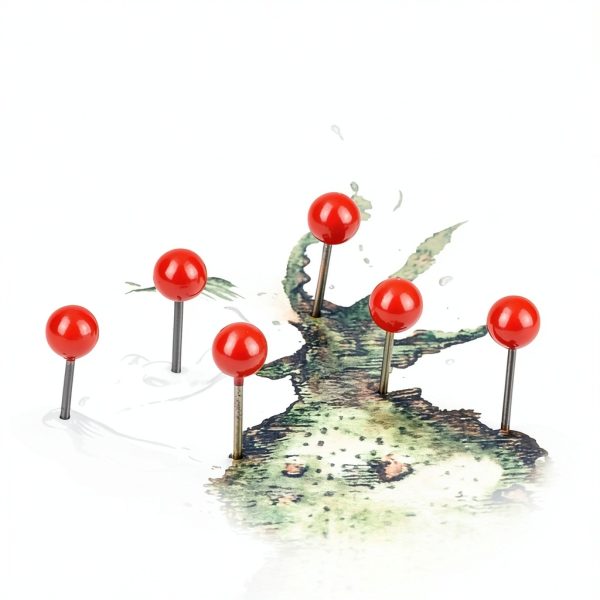 Map Tacks Push Pins Small 1/8 Inch Red Outus 300 Pack-4
